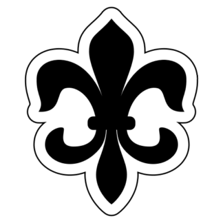Fleur-de-lis Sticker (Black)